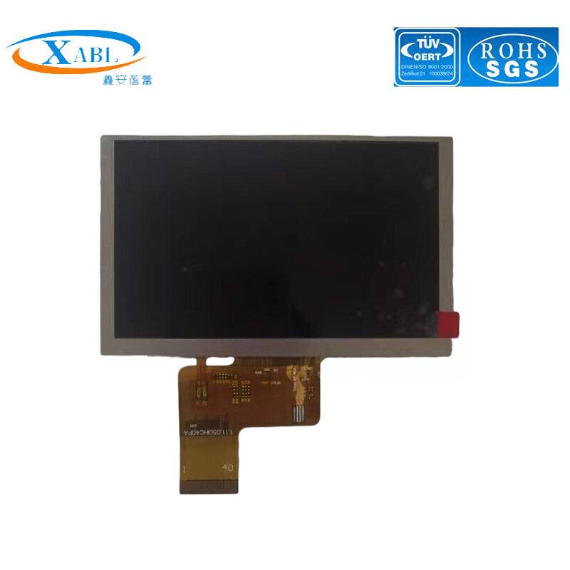 XABL interfaccia schermo a colori TFT LCD da 5.0 pollici memoria a piena vista No Touch risoluzione 800*480 personalizzabile
