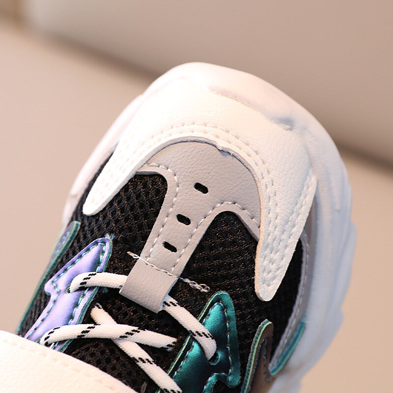 Sepatu Olahraga Anak-anak Capselle Sneakers Bersirkulasi Anak-anak Musim Semi Musim Gugur Sepatu Lari Luar Ruangan untuk Anak Laki-laki dan Perempuan Flat Balita 22-31