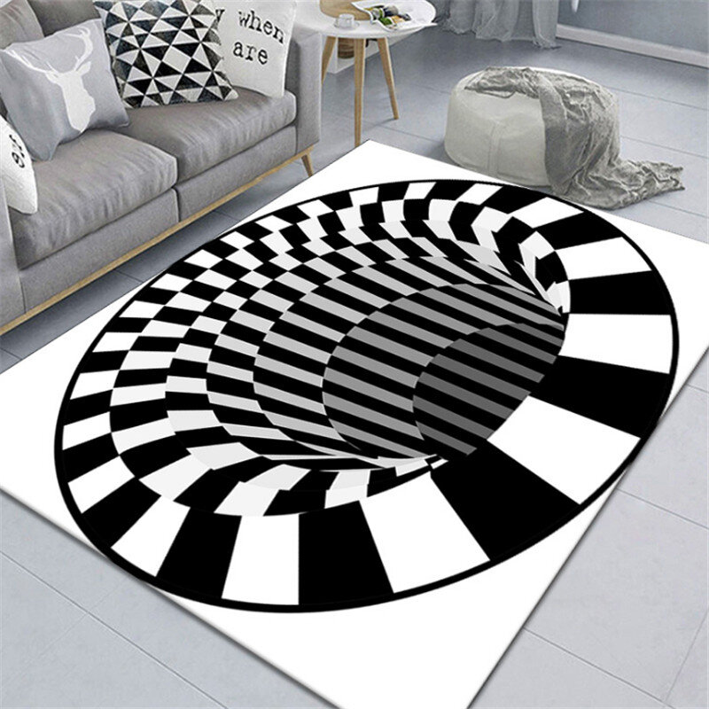 Payaso trampa alfombra con efecto Visual de la habitación dormitorio Mat 3D Halloween alfombra boca de alcantarilla cubierta payaso Horror casa alfombra