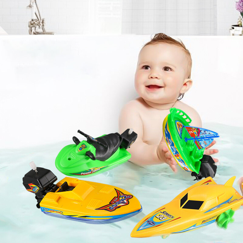 1 pz bambini velocità barca nave carica giocattolo giocattoli da bagno giocattoli doccia galleggiante In acqua bambini classici giocattoli a orologio per bambini regalo per ragazzi