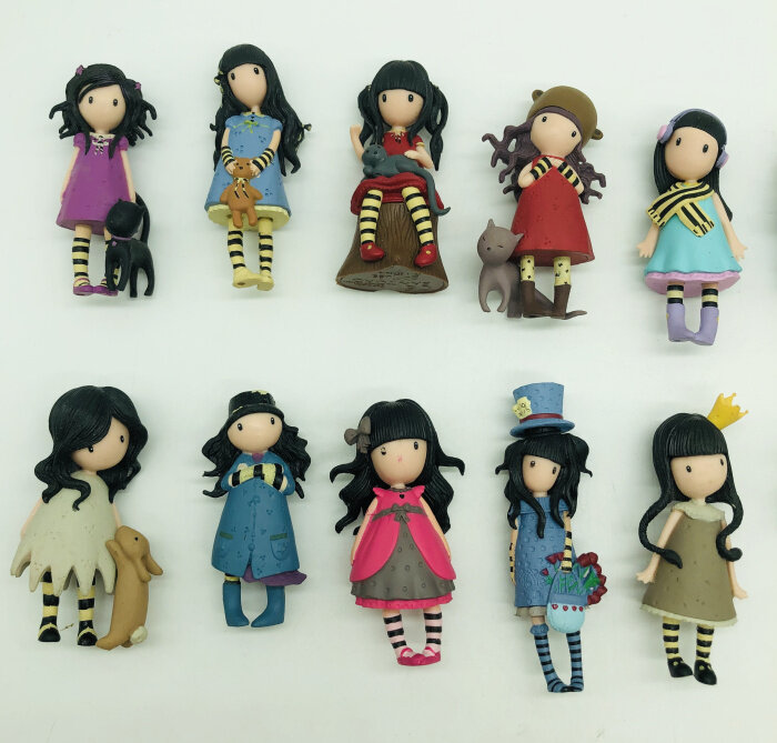 6cm plástico santoro londres gorjuss londres pintor pintura menina fantasia mizi boneca modelo bolo mini brinquedos para crianças meninas