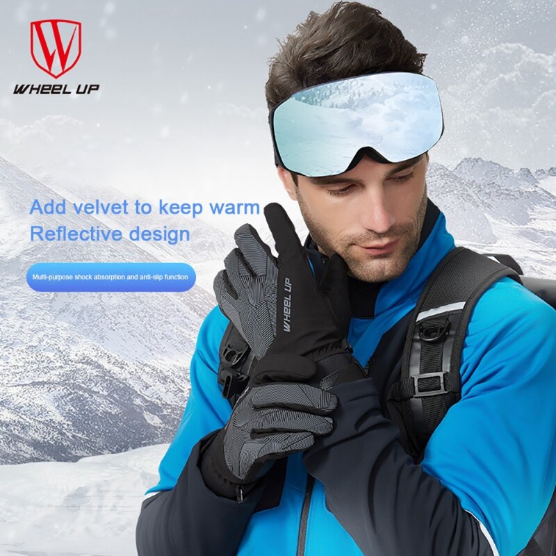 Winter Unisex Thermal Skiing Gloves Thermal Fleece Waterproof Snowboard Gloves Snow Motorcycle Warm Mittens