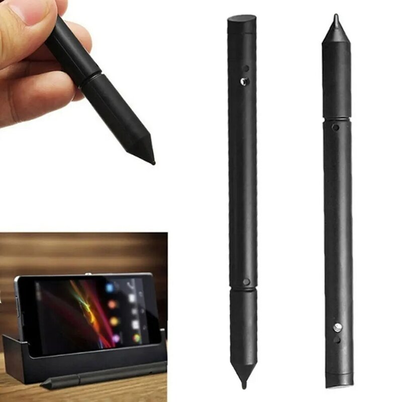 2 in 1 penna Touch Screen multifunzione penna stilo universale resistenza Touch penna capacitiva per Smart Phone Tablet PC colore casuale