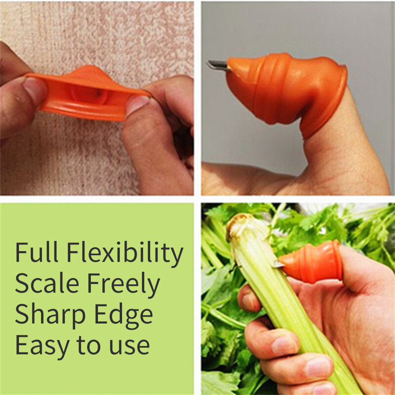 Silicone Thumb Knife Finger Protector Vegetable Harvesting Knife Plant Blade Scissors Cutting Rings Garden Gloves Dropshipping