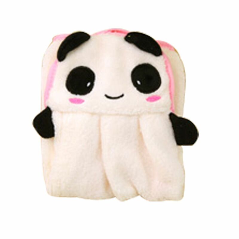 Eco-friendly Candy Colors Soft Coral Velvet Cartoon Animal Towel Can Be Hung Kitchen Cleaning Used 4 Color
