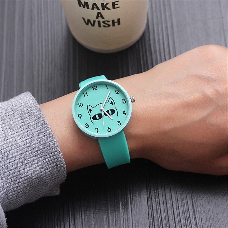Top High-quality Alloy Dial Cat Children Watches Kids Watch Boys Girls Baby Christmas Gift Clock Montre Enfant Relogio Infantil