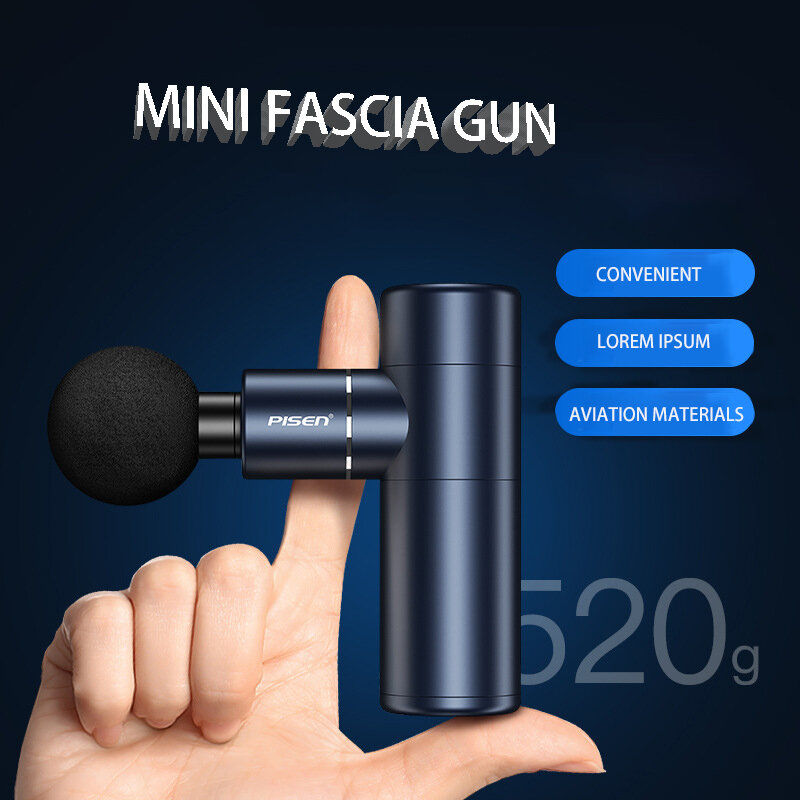 Mini Massage Gun Deep Tissue Percussie Muscle Massager 4 Soorten Snelheidsregeling Fascia Pistool Vrouwen Elektrische Fitness Stimulator