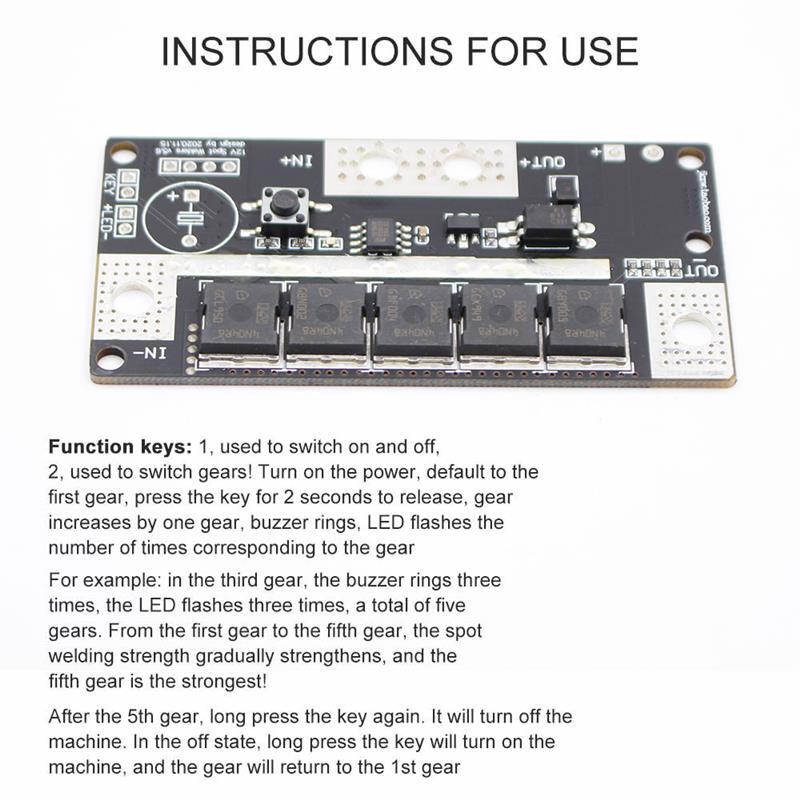 12v ponto soldador conjunto diy bateria portátil máquina de armazenamento solda a ponto pcb placa circuito equipamentos de soldagem para 18650 26650 32650