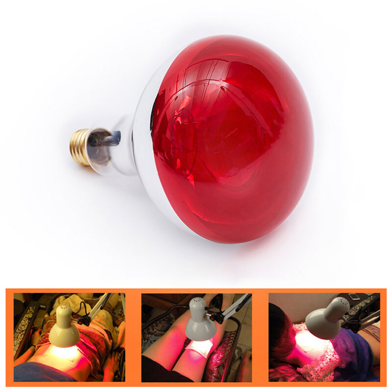 220v 275w lâmpada de terapia de aquecimento infravermelho ajustável corpo inteiro voltar no joelho alívio da dor fisioterapia com lâmpada de luz infravermelha