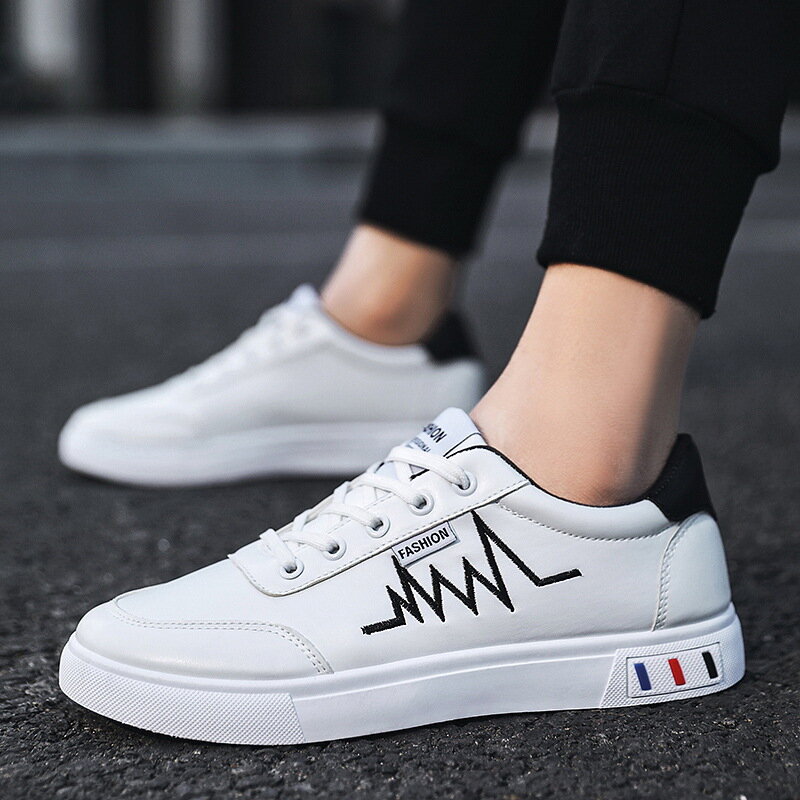 Men shoes spring tide shoes work leather casual shoes waterproof shoes Korean version of board shoes student shoes white shoes