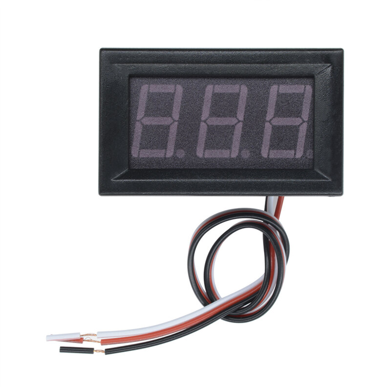 Painel de voltímetro e display digital led, tela de 0.56 polegadas, medidor de voltagem 0 a 100v, dc, vermelho, azul, verde, 0.56 segundos