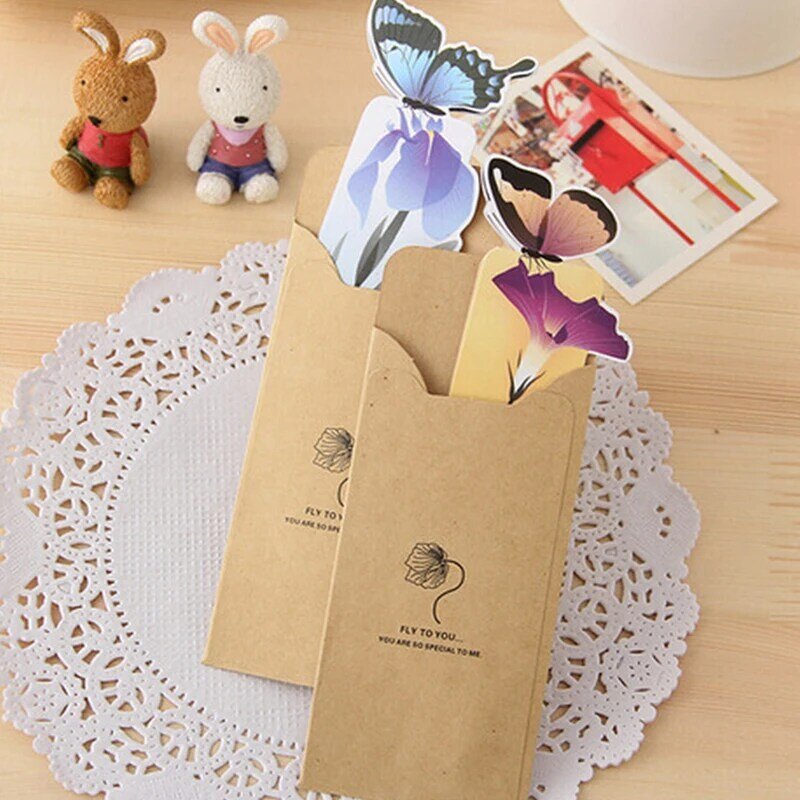 2Pcs Cute Butterfly Shape Exquisite Mini Bookmark Stationery Reading Accessories
