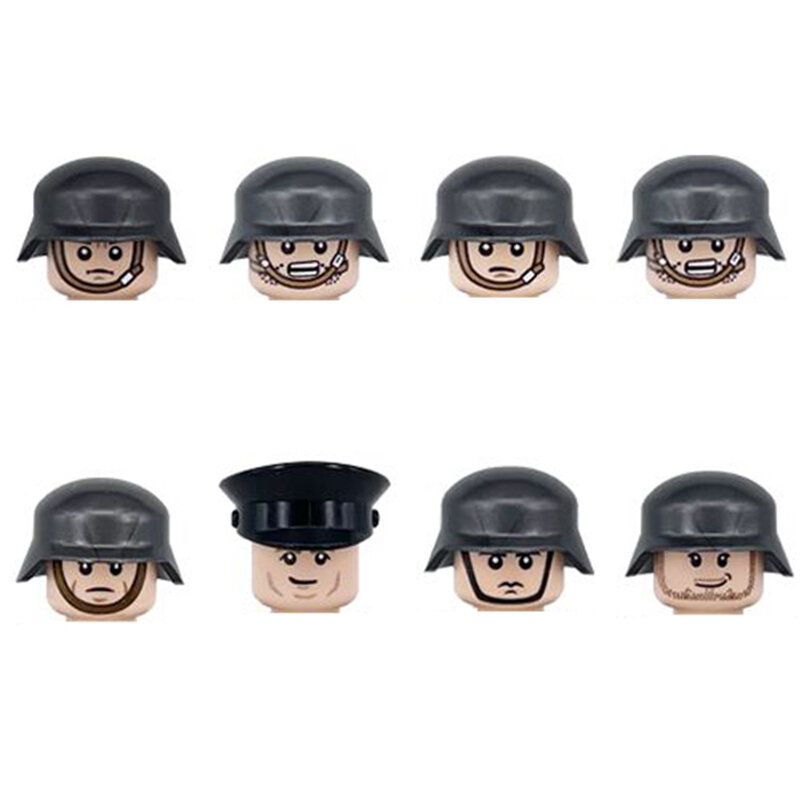 Ww2 militar do exército soldado figuras chapéu acessórios blocos de construção alemanha infantaria m35 peças capacete tijolos brinquedos para crianças