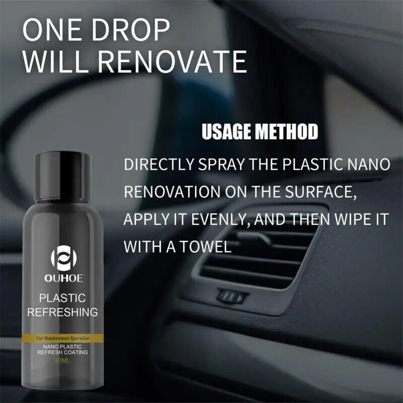 OUHOE 30ml\50ml Automobile Plastic Refurbishment Agent Car Interior Parts Cleaning Agent Dial And Interior Decoration Retreading