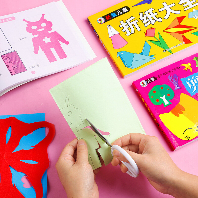 Vui Cùng Xếp Giấy Origami Cắt Đồ Chơi Trẻ Em Sách Cha Mẹ-Trẻ Em Xếp Hình Handmade Hình Quyển Sách Cho Bé Mẫu Giáo Sách