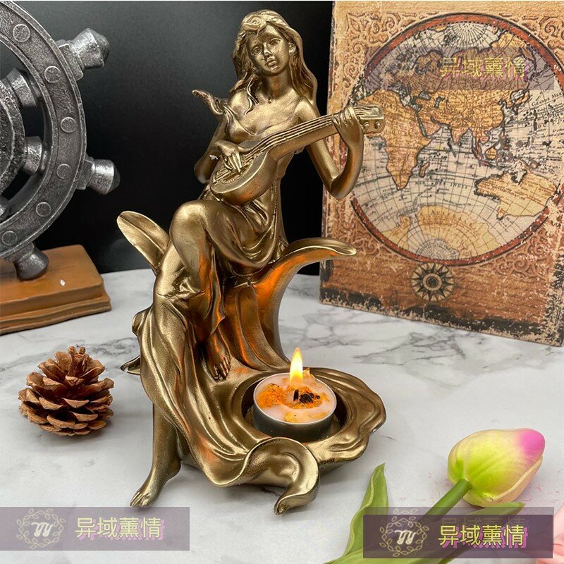 Miaoyin bogini żywica ozdobne anioły statua dekoracje domu ofiarne rekwizyty prezent