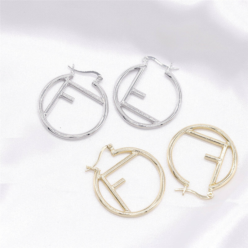 Silver Gold Earrings for Women Big Round Hoop Earrings Trendy Fashion Jewelry 2021 Women Earrings