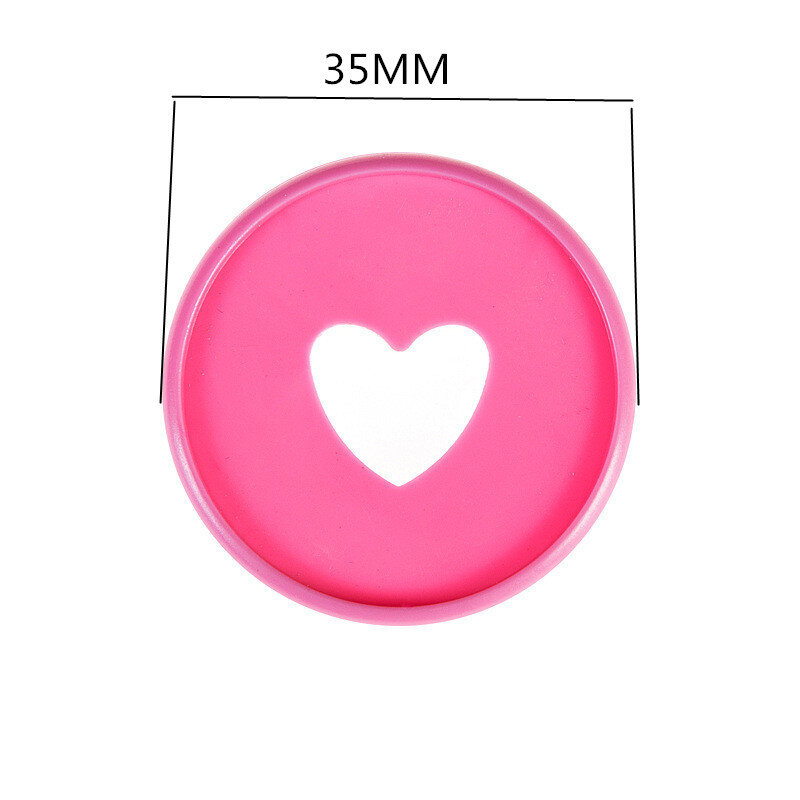 Anillo de encuadernación en forma de corazón, 30 unidades, 35mm, rotación de 360 grados, bricolaje, redondo, de plástico