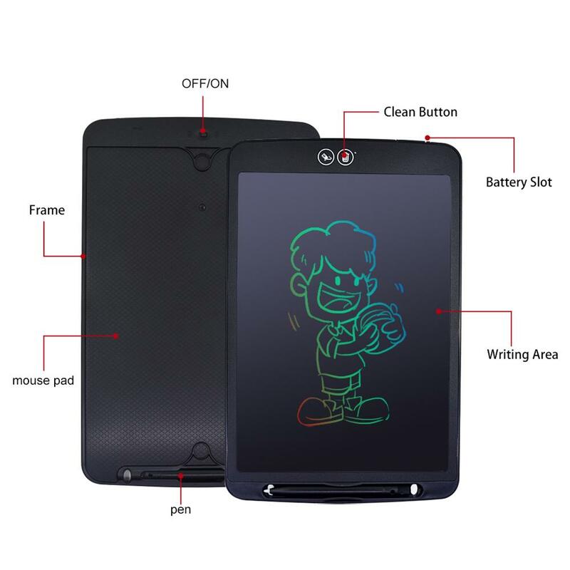 12 Inch Lcd Writing Tablet Color Partially Erasable Lcd Writing Board