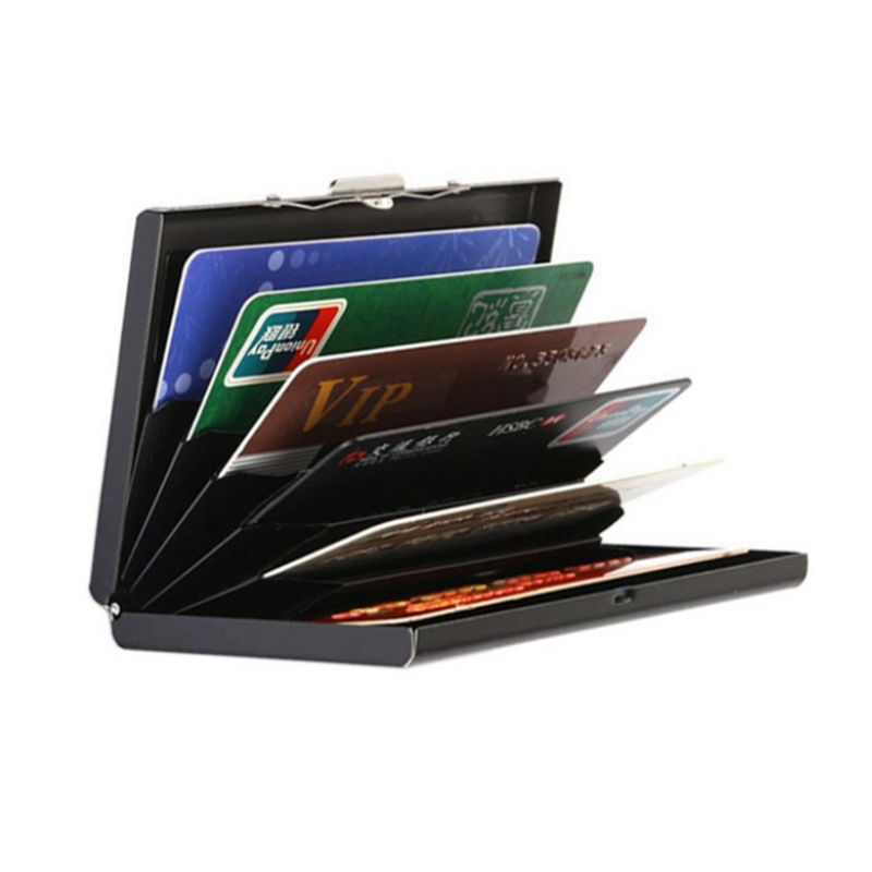 Алюминиевый Чехол-органайзер для кредитных карт с защитой от магнитных предметов