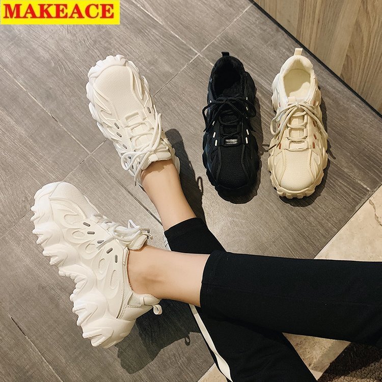 Women&#39;s Shoes Fashion Sports Shoes 2021 New Thick - Soled Father Shoes with Plush Comfortable Winter Sports Boots Casual Shoes