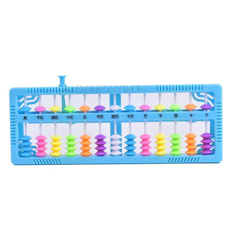 1Pc พลาสติก Abacus เลขคณิตคำนวณเครื่องมือ13แท่งที่มีสีสันลูกปัด