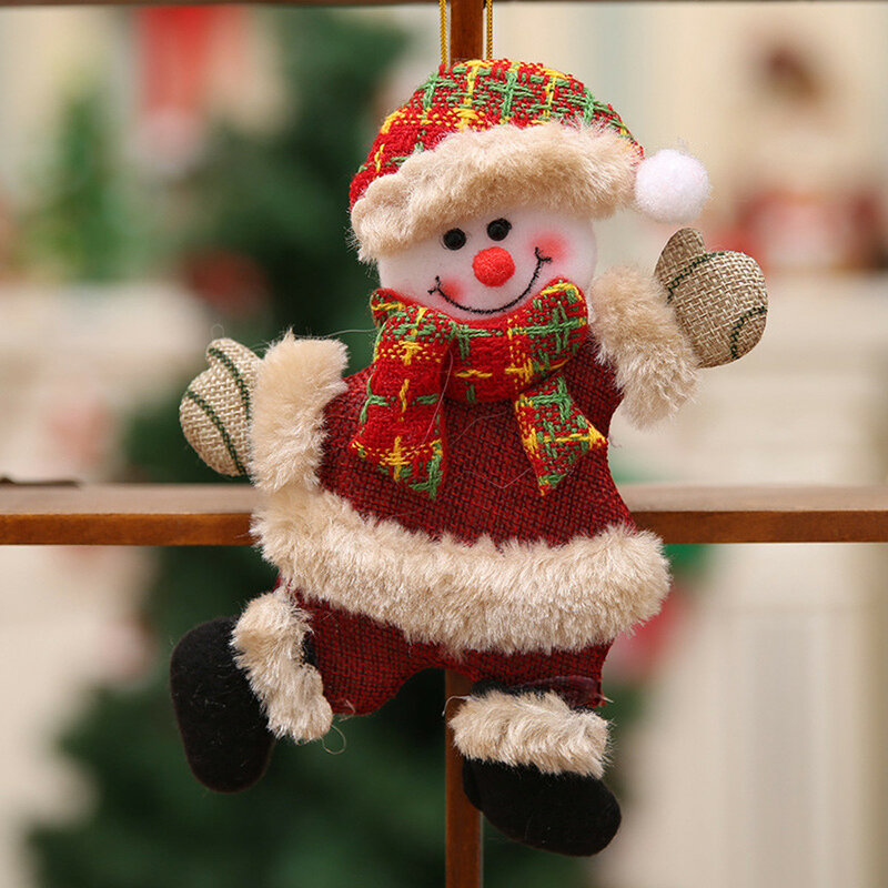 Christmas Home Decoration Santa Snowman Elk Doll Christmas Tree Toys For Home Christmas Ornaments 2021 New Year Home Hang Decor