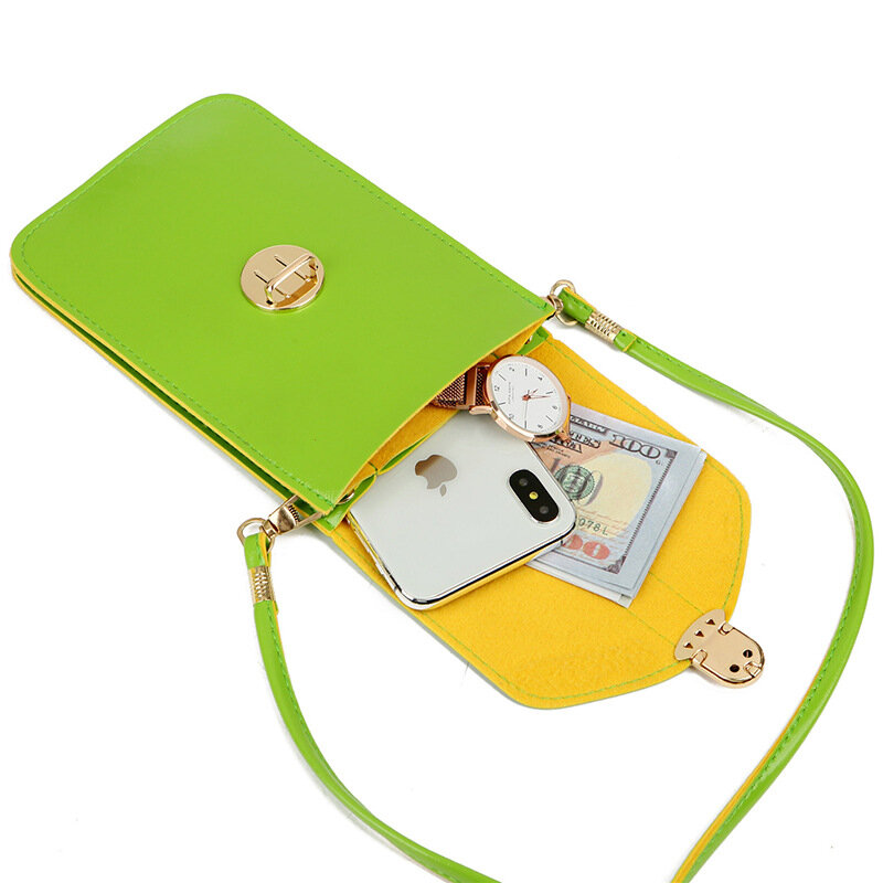 Damen Modische Abnehmbare Schulter Strap Karte Fall Geldbörse Nette Candy Farbe Mini Schulter Messenger Tasche Für Frauen