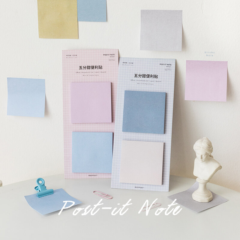60 Lembar Mini dan Simple Sticky Notes Set Perekat Memo Pad Post: Stiker Kantor Sekolah Catatan Belajar Rumah Tangga f840