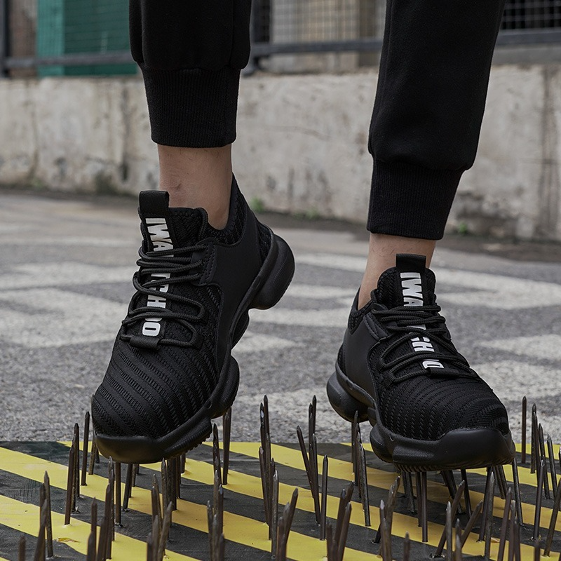 Sepatu Bot Keamanan Kerja Bersirkulasi Nyaman 2021 Zapatos Sneakers Pelindung Tutup Kaki Baja Ringan Sepatu Keselamatan Olahraga untuk Pria