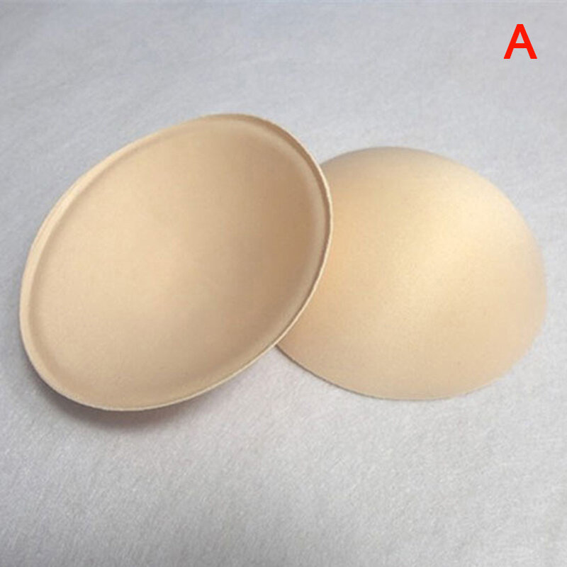 2 peças almofadas de forma redonda de inserção respirável removível copo de peito almofadas acessórios para sutiã
