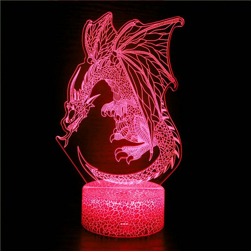3D Dinosaur LED Night Light For Child Bedroom Decor 16 Changing Colour Touch Remote Control LED Table Desk Lamp Creative Gift 1A