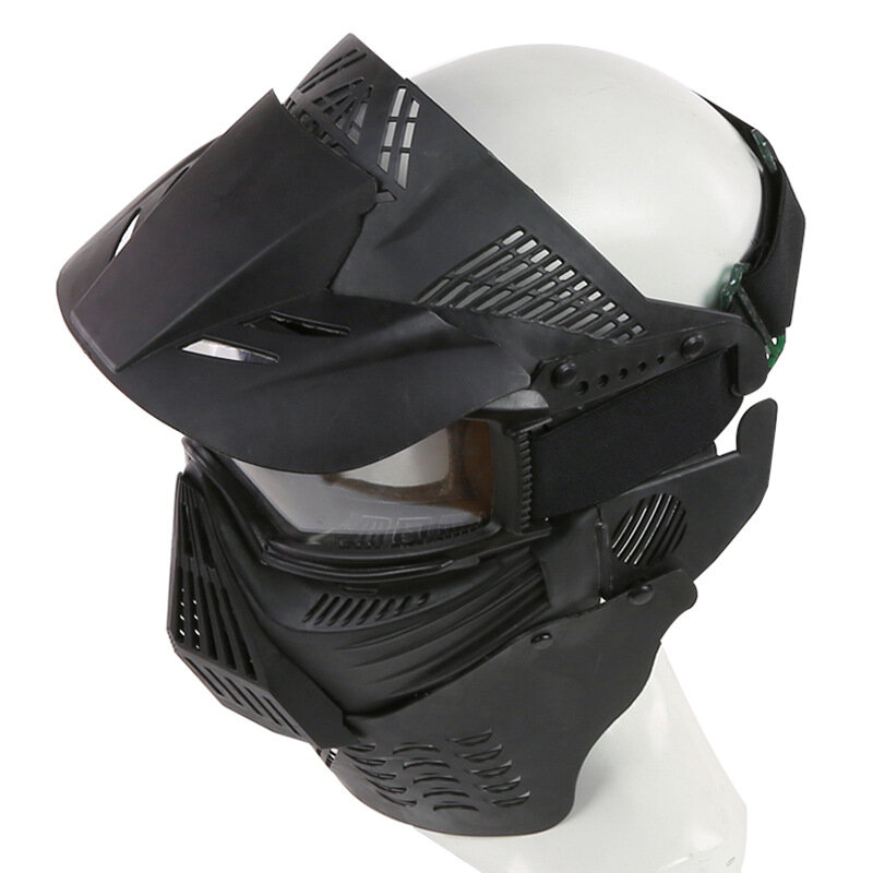 Militar Tactical Airsoft Full Face Máscara com Óculos De Proteção Óculos de Tiro Caça Acessórios Máscara de Paintball Jogo de Guerra