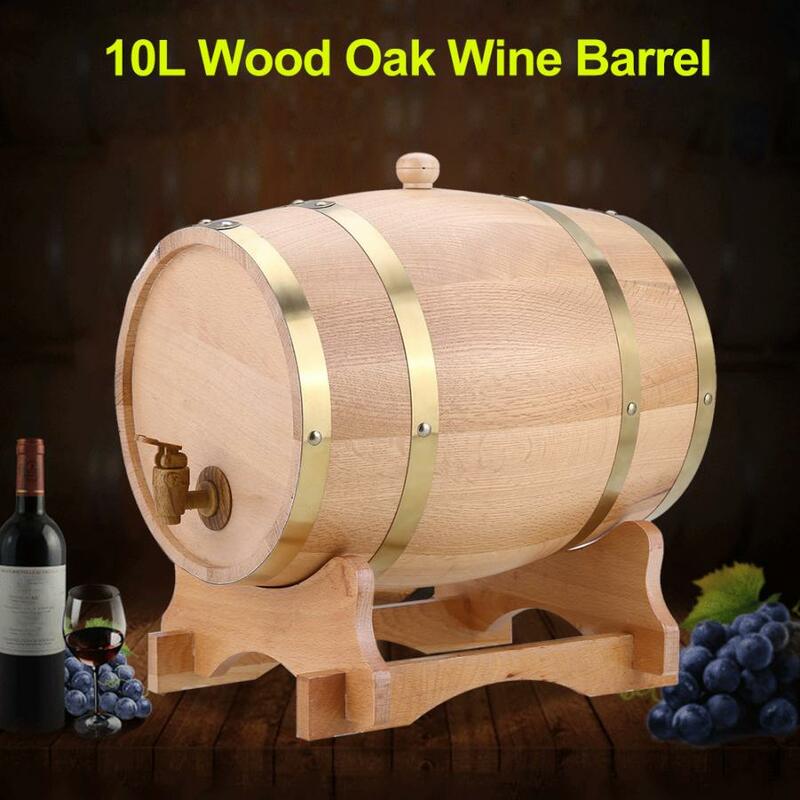 Barril de almacenamiento de vino de pino de roble barril especial 1.5L/3L/5L/10L Cubo de almacenamiento de cerveza barriles más suave y sabrosa entrega rápida