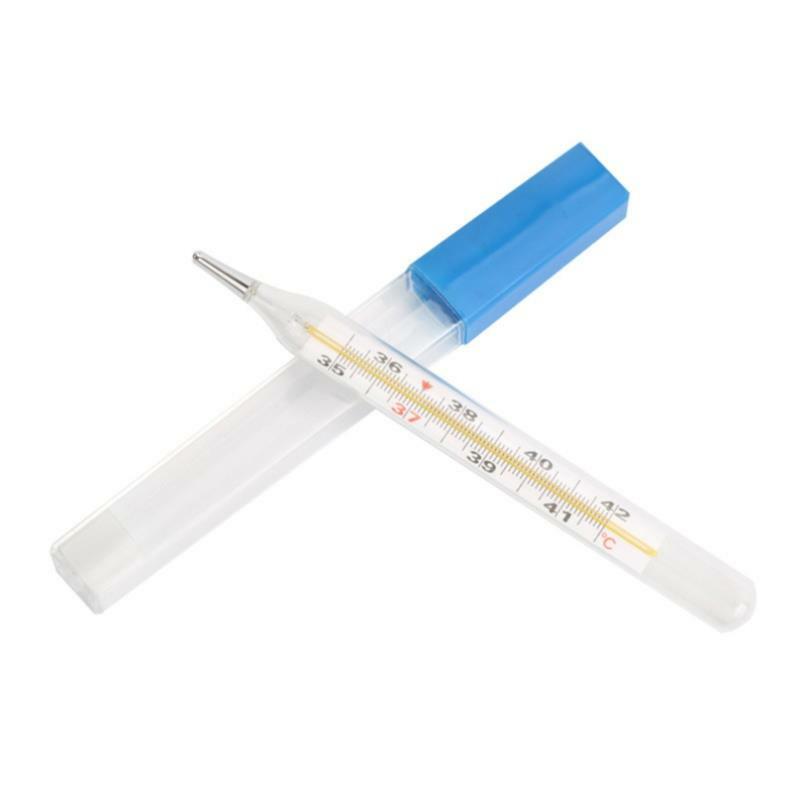 Medical Mercurial Glass Thermometer Large Screen Clinical Measurement Device