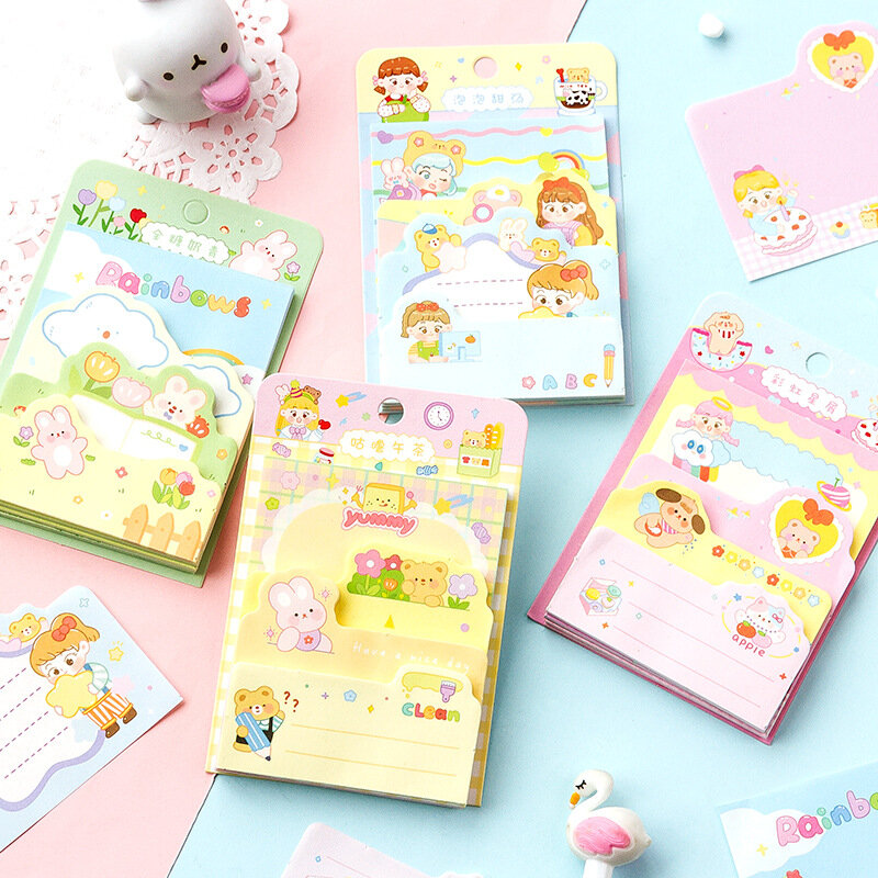 100pcs/lot Memo Pads Sticky Notes Sweet Tea Diary Series from Fairies Magical Messages from Fairies