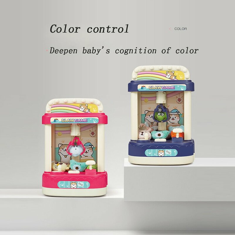 Kids Arcade Console Mini Claw Machine Game con Joystick giocattoli distributore automatico Candy Grabber peluche bambole regali per bambini
