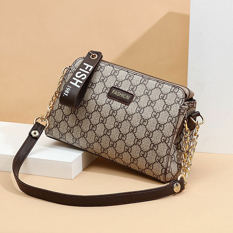Bolsa carteira feminina completa, bolsa carteira de ombro com corrente, estilo carteira de luxo