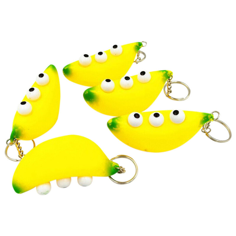 LLavero de banano para alivio del estrés para niños, juguete para aliviar el estrés, juguete para apretar