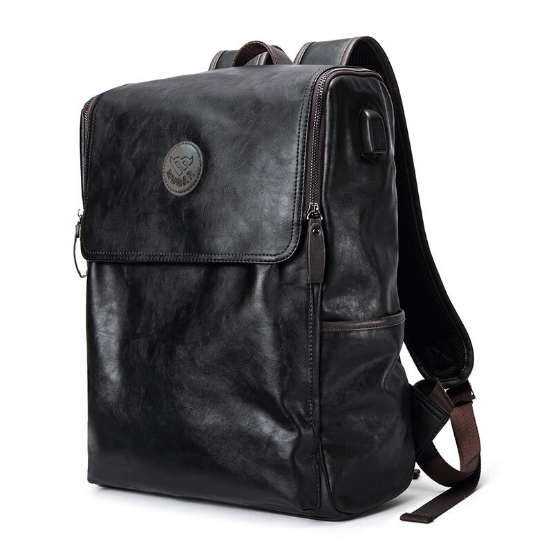 Mochila de viagem dos homens do vintage multifuncional grande luxo mochilas de couro bolsa para portátil para homens designer alta qualidade escola masculino