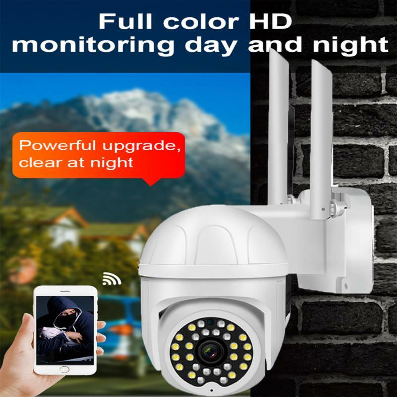 28 조명 1080P WiFI IP 카메라 스마트 홈 보안 야간 투시경 2MP 비디오 캠코더 원격 제어 램프 헤드 카메라 베이비 모니터