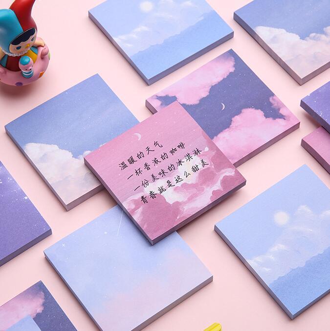 1PC Starry Sky Series Memo Pad Decorative N-Times Office School Notepad Diary Scrapbook Stationery Supplies(ss-642)