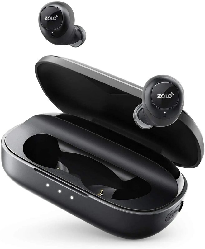 Headphone Nirkabel Sesungguhnya, ZOLO Liberty [Ditingkatkan] Waktu Putar 8 Jam (100 Jam dengan Casing Pengisi Daya), Bluetooth 5 Earbud Bluetooth