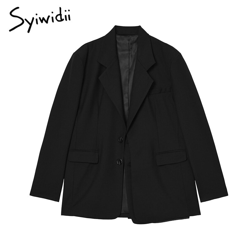 Yitimuceng mulheres blazers outono 2020 jaquetas único breasted faixas senhora do escritório preto meninas mais tamanho vestuário primavera moda casaco