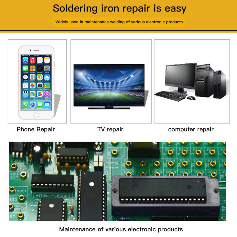 Electric Soldering Iron Kit Adjustable Temperature LCD Solder Welding Tools Electric Soldering Iron Welding Kit 15 Sets