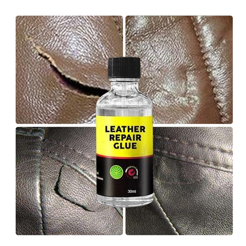 Car Leather Repair Glue Auto Seat Maintenance Leather Care Liquid Rubber Leather Gel Sofa Car Leather Adhesive Glue 30/ 50ml