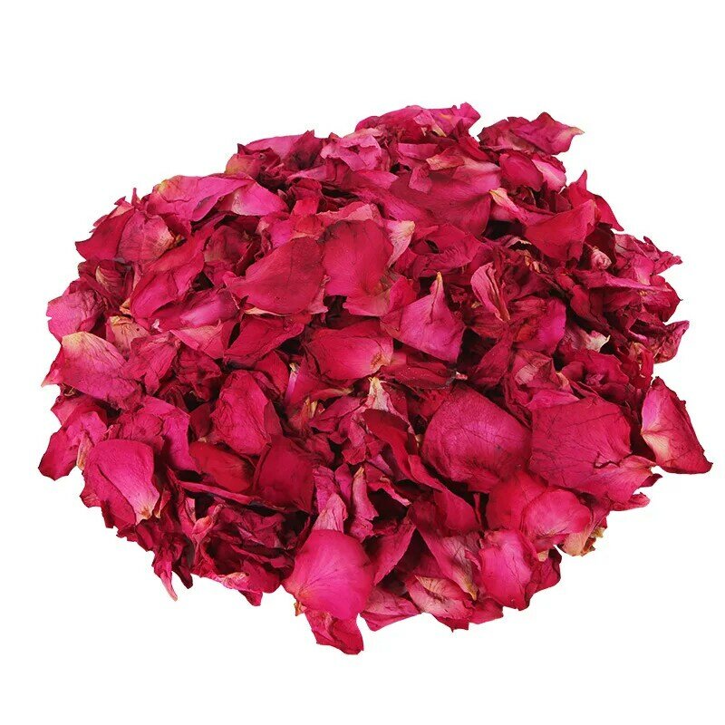 Pétales de Rose séchés naturels, romantique, 50g, bain de fleurs sèches, Spa, douche blanchissante, aromathérapie, fourniture pour le bain des pieds