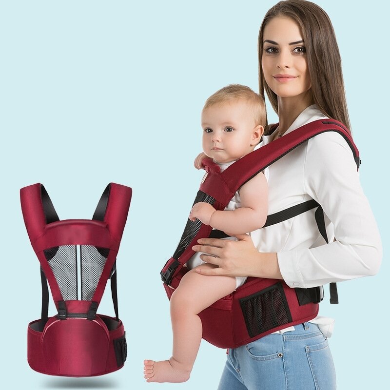 ป้องกันไม่ให้ขา O-Type ERGONOMIC Baby Carrier Travel แบบพกพา Carrier Hipseat สำหรับทารกแรกเกิด Breathable Baby SLING Wrap