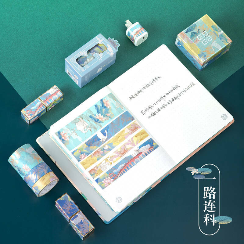 3pcs Summer Palace Paper Washi Tape Set nastri adesivi adesivi originali in stile cinese di lusso per rossetto diario adesivo fai da te 6330
