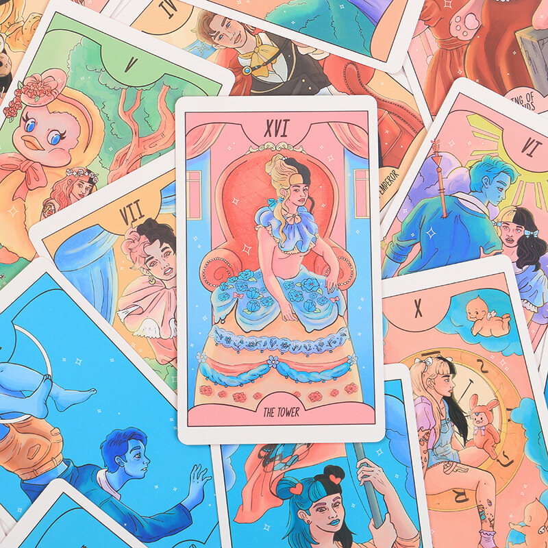Hot-Selling High-Definition Tarot Card Factory Made High-Quality Full English Party Divination Game -English Crybaby Tarot